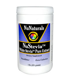 White Stevia Pure Extract, NuNaturals (454g)